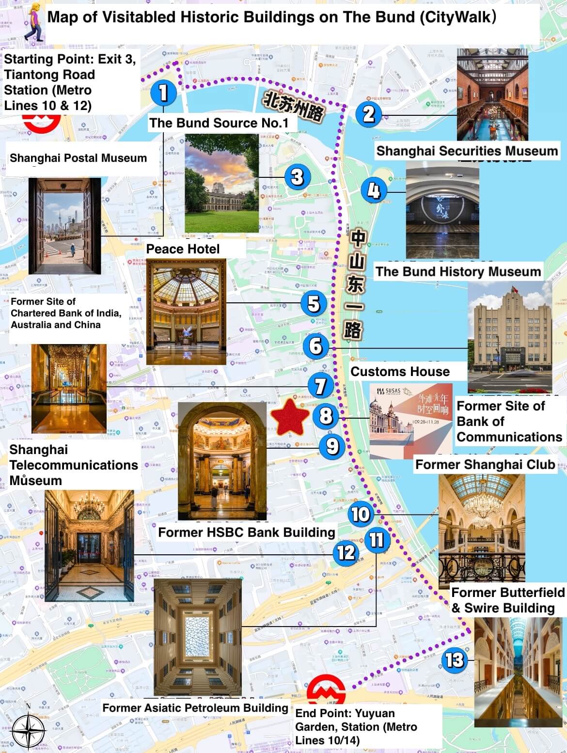 Bund Historic Buildings Map